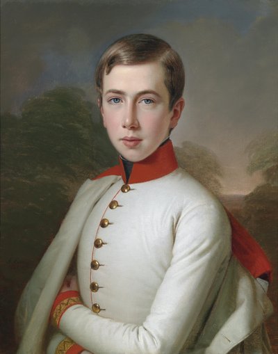 Archduke Karl Ludwig of Austria (1833-1896) at Age 15 by Anton Einsle
